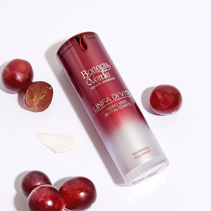 Linfa di Vite - Revitalising face serum - global action - with Vine Sap and a phytocomplex obtained from Palazzo Massaini Red grapes (25 ml) - all skin types
