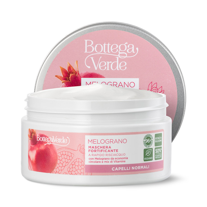 Quick-rinsing strengthening hair mask - with upcycled Pomegranate and a mix of Vitamins (200 ml) - normal hair