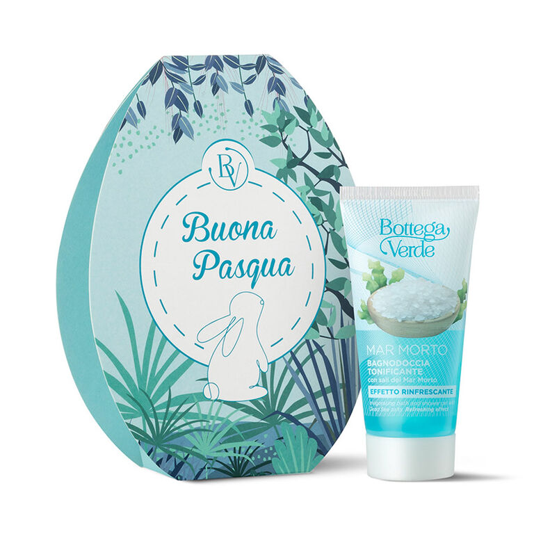 Kit Ovetto Mar Morto💙<br>Bagnodoccia tonificante con sali del Mar Morto (50 ml)