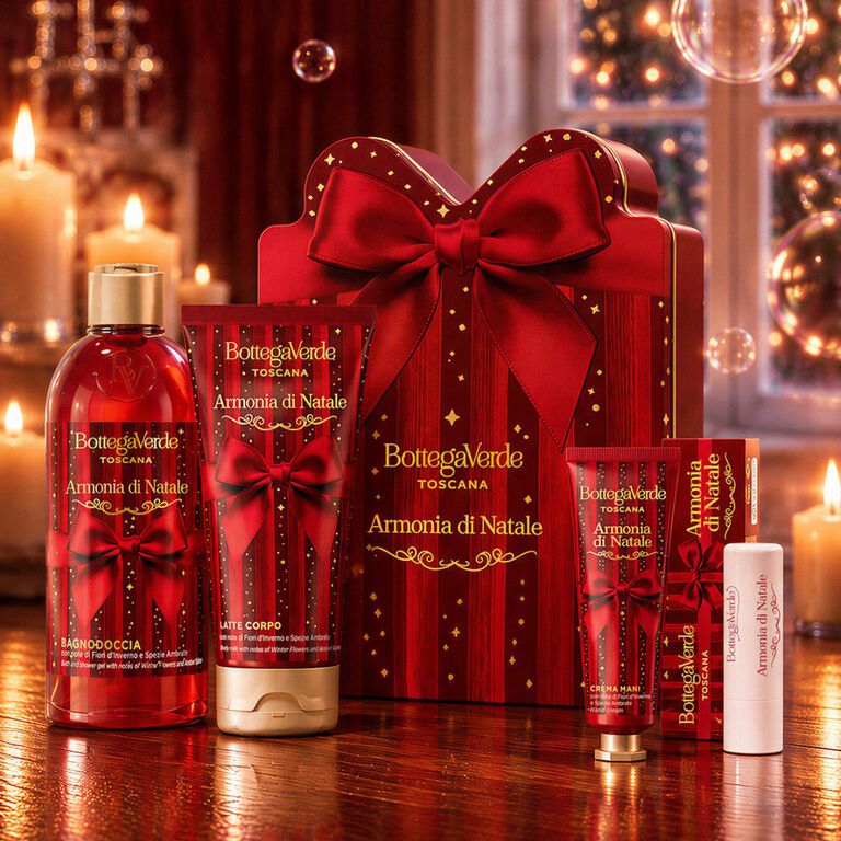 Bagnodoccia, latte corpo, crema mani, balsamo labbra 