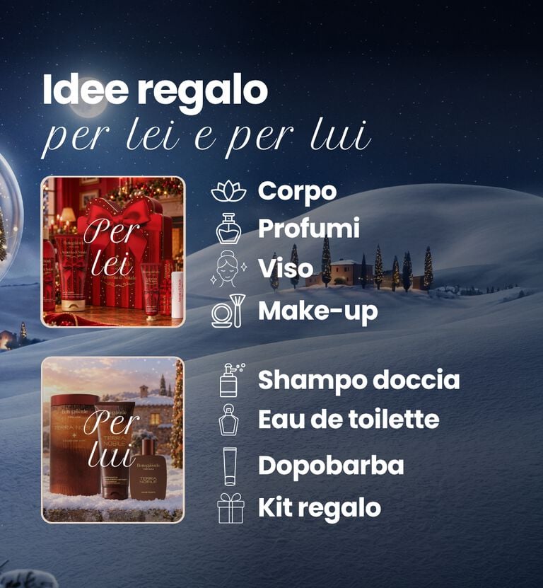 Regali di Natale per lei e per lui Bottega Verde.