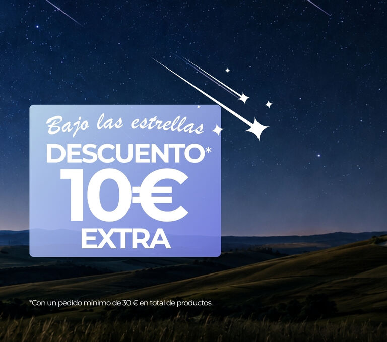 NOCHE DE SAN LORENZO: 10 EUROS DE DESCUENTO EXTRA, NIVEL 30, TOTAL DE PRODUCTOS