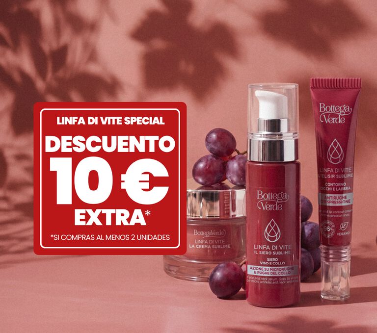 Linfa di Vite Promo: compra al menos 2 productos para ti y consigue 10 &euro; de descuento EXTRA inmediatamente