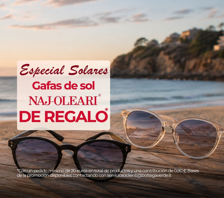 FIN DE SEMANA ESPECIAL PROTECTORES SOLARES: GAFAS DE SOL NAJ OLEARI NEGRAS, GRIS TRANSPARENTE DE REGALO con una aportaci&oacute;n de 0,90 (nivel 20 euros).