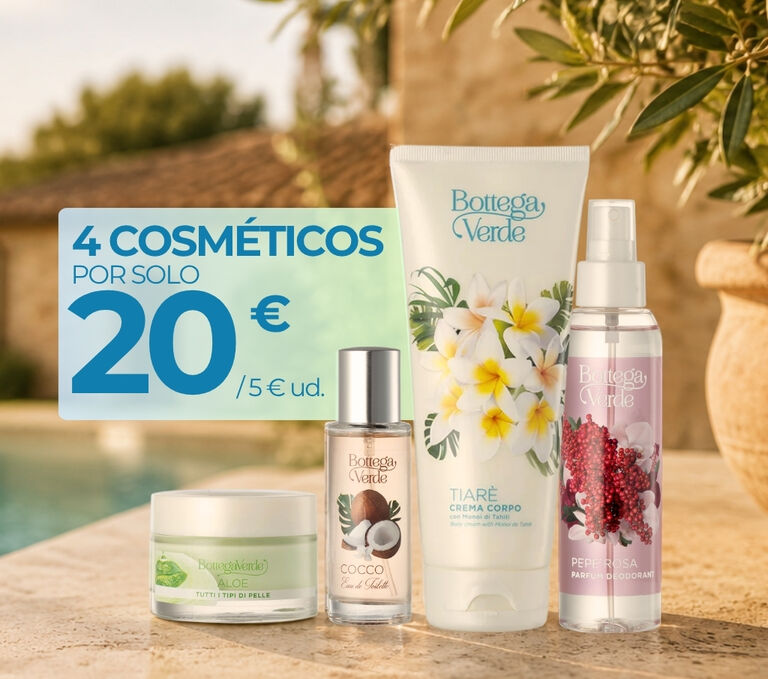 4 PRODUCTOS POR 20 EUROS, 5 euros cada uno (si compras 4)