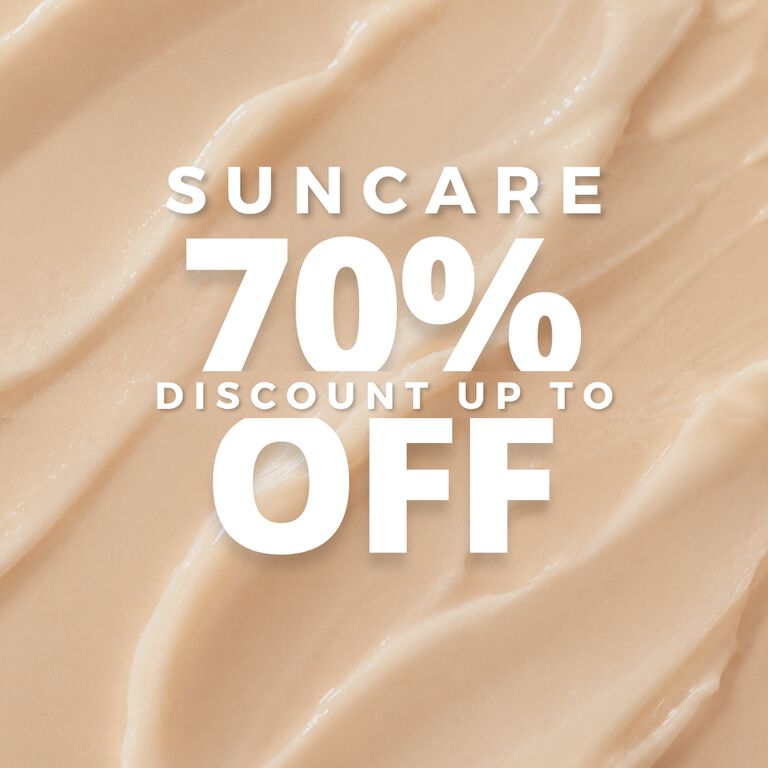 Suncare products with discounts of up to 70%