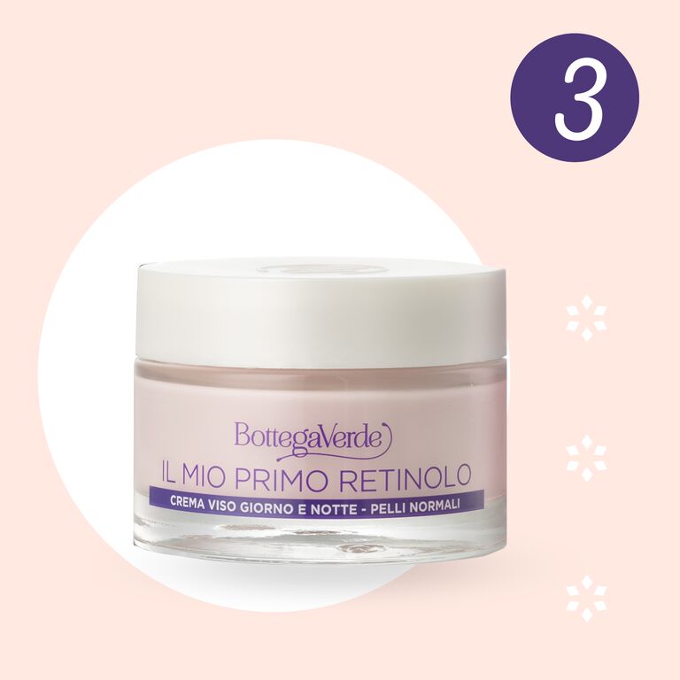 Crema viso giorno e notte​ con Pro-Retinolo, acido Ialuronico ed estratti iperfermentati di Carota e Ginseng rosso (50 ml)​