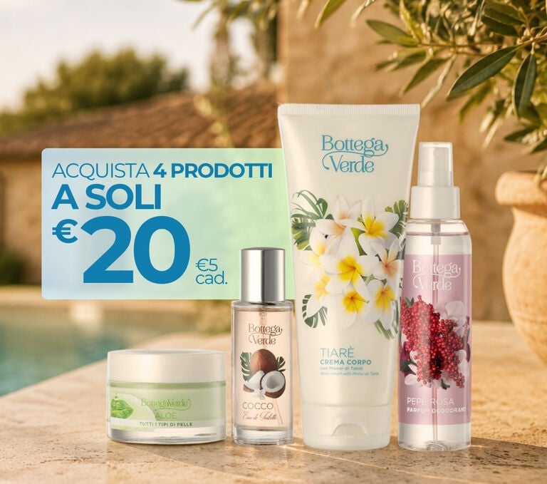 4 PRODOTTI A 20 EURO, 5 euro cad (se ne acquisti 4)