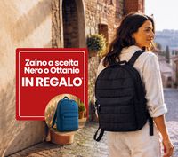 ZAINO a scelta IN REGALO con contributo 2,30 euro. Con un ordine minimo di 15 euro totale prodotti. 