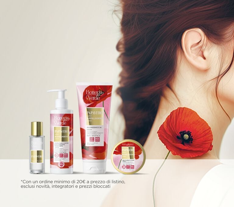 linea corpo papavero e collagene bottega verde
