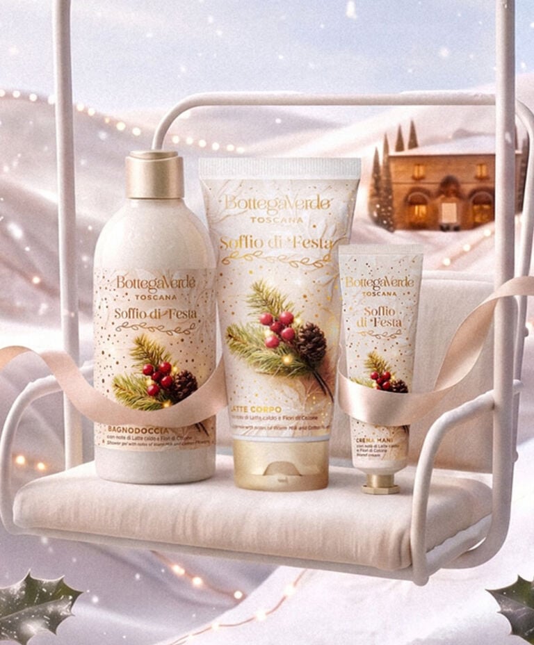 Body products scented with warm milk and cotton flowers