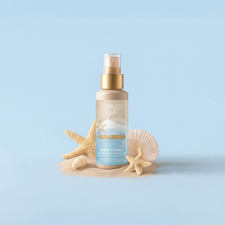 Lido Paradiso - Spray capelli, setificante anti-crespo con note di Cocco e accordi marini (100ml)