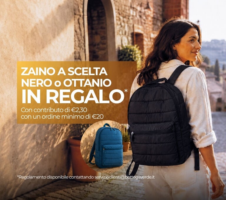 ZAINO IN REGALO* a scelta fra 2 colori contributo 2, 30&euro;