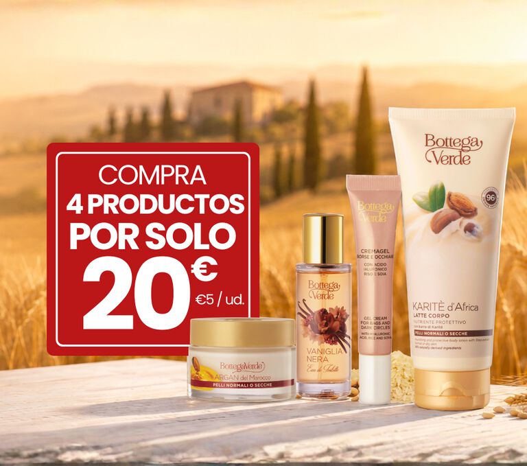 ESPECIAL VUELTA 4 PRODUCTOS A 20 EUROS (si compras 4 cosm&eacute;ticos de la selecci&oacute;n)