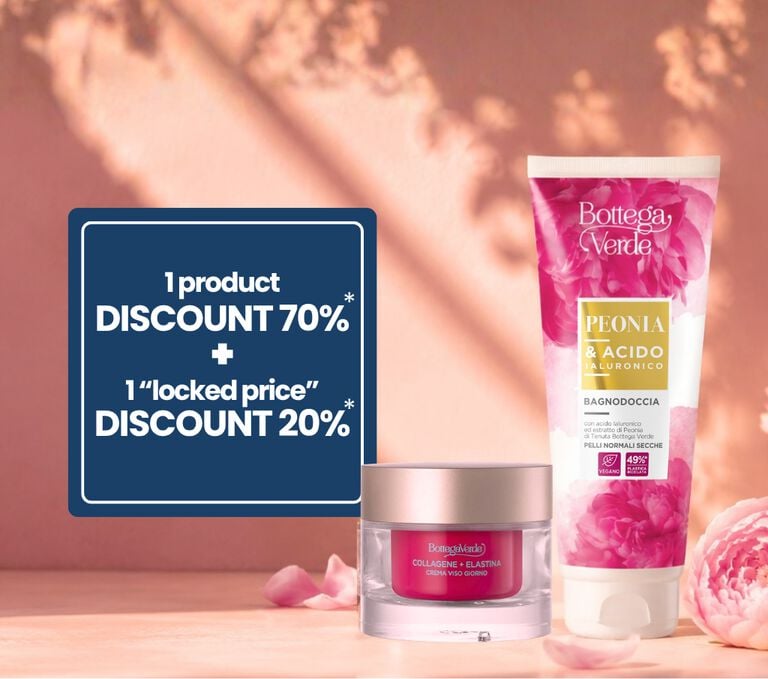 1 PRODUCT 70% OFF* + 1 PRICE LOCK 20% OFF Promo active with a minimum order of 20 euros at list price *excluding new items and price-locked products. Discounts are applied at checkout to products with listed price plus others