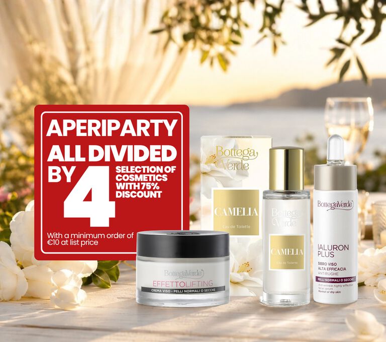APERIPARTY, EVERYTHING DIVIDED BY 4 (level 10 euros at list price)