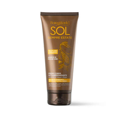 SOL Sempre Estate - Self-tanning body cream with Papaya and Mango extracts (200 ml) - for a natural, golden tan all year round