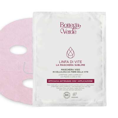 Sublime mask - Face mask with a moisturizing and anti-wrinkle action in 1 application - 2-PEPTIDE LINFA COMPLEX¿ with Peptides and Vine Sap (12 ml) - all skin types
