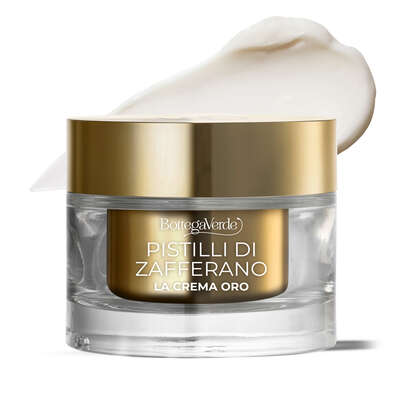 Pistilli di Zafferano - La crema oro - Trattamento viso giorno e notte - antirughe antietà globale 10 azioni - con SAFFRON-IDE PRO AGE<TM/> con Ceramidi e iperfermentato di Zafferano