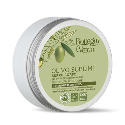 Olivo Sublime - Burro corpo - nutriente restitutivo - con olio di Oliva iperfermentato - pelli normali secche