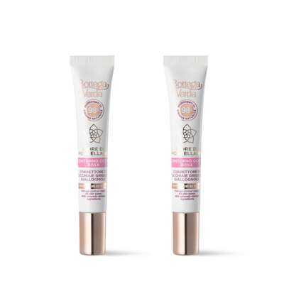 2 pieces Offer Fiore di Porcellana -  Perfecting system - Pink eye contour cream - Concealer for grey and yellowish dark circles - with Plant Ceramides and Porcelainflower (10 ml) - all skin types