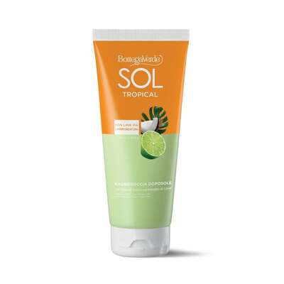 SOL Tropical - Aftersun bath and shower gel - for velvety skin - with Coconut milk and Lime extract (200 ml) - does not wash away your tan