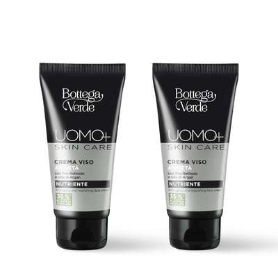 UOMO+ skincare 2 pieces Offer - Face cream - anti-aging and nourishing - with Pro-retinol and Argan oil (50 ml)