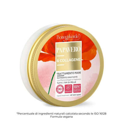 Hand treatment - nourishing and moisturizing - with Phytocollagen and hyperfermented Poppy extract from Tenuta Bottega Verde (50 ml) - all skin types