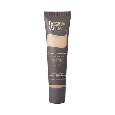 Long-lasting matte foundation with Peach blossom extract (30 ml) - oil free