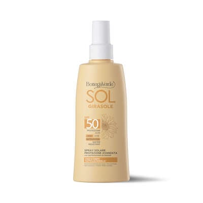 Advanced protection sun spray - face and body - with hyperfermented Sunflower extract from Tenuta Bottega Verde (200 ml) - HIGH PROTECTION SPF50 - INFRARED - WATER RESISTANT