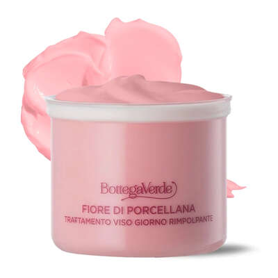 Perfecting system - Plumping, anti-sagging and anti-thinning Day Face Treatment Refill - with pink pigments - with Plant Ceramides, Acacia Plant Collagen and Porcelainflower (50 ml) - normal or dry skin