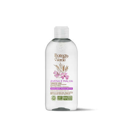 Tónico facial - suavizante reequilibrante - con extractos hiperfermentados de Avena y Malva (200 ml) - pieles delicadas o sensibles