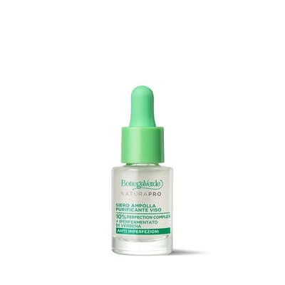 Purifying face serum ampoule - concentrated - with 10% Perfection Complex and hyperfermented Verbena extract from Tenuta Bottega Verde (15 ml) - anti-blemish
