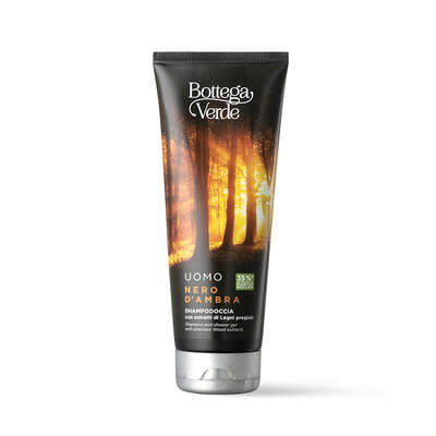 UOMO - Negro Ámbar - Champú-gel con extractos de Maderas preciosas (200 ml)