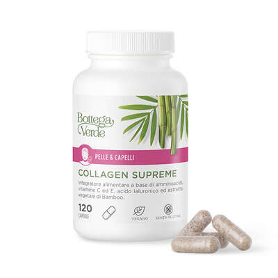 Pelle & capelli - Collagen supreme - Integratore alimentare a base di amminoacidi, vitamine C ed E, acido Ialuronico ed estratto vegetale di Bamboo (120 capsule)