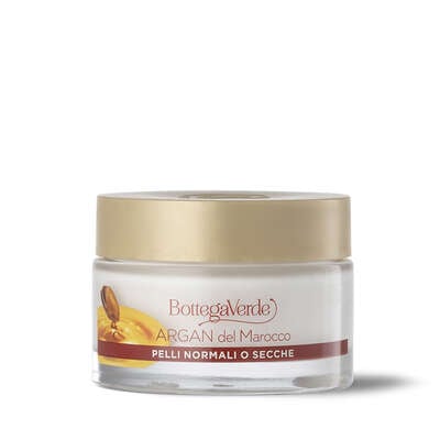 Crema facial - antiedad y nutritiva - con aceite de Argán (50 ml) - pieles normales o secas