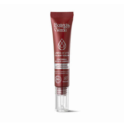 Sublime elixir - Eye and lip contour - combats expression lines - 2-PEPTIDE LINFA COMPLEX with Peptides and Vine Sap (10 ml) - all skin types