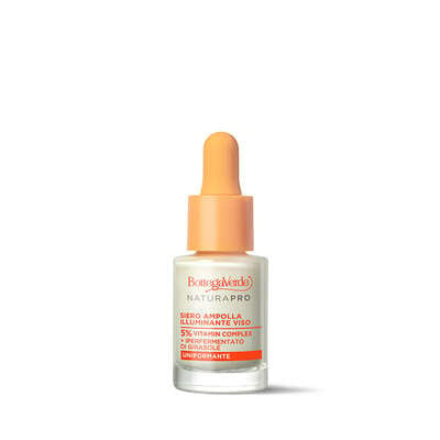 Brightening face serum ampoule - concentrated - with 5% Vitamin Complex and Hyperfermented Sunflower extract from Tenuta Bottega Verde (15 ml) - uniforming