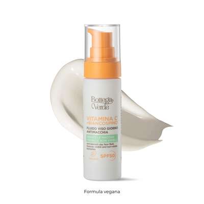 Vitamin C + Hawthorn - Anti-blemish day face fluid with SPF50 - with Vitamin C, Hawthorn and Cybright (30 ml) - reduces visible and non-visible blemishes