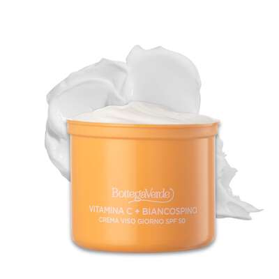Vitamin C + Hawthorn - Refill for Anti-blemish moisturizing day face cream with SPF50 - with Vitamin C, Hawthorn and Cybright (50 ml) - reduces the intensity of blemishes