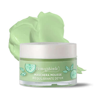 Mousse mask - with Cucumber juice and Matcha Tea (50 ml) - restores balance and detoxifies