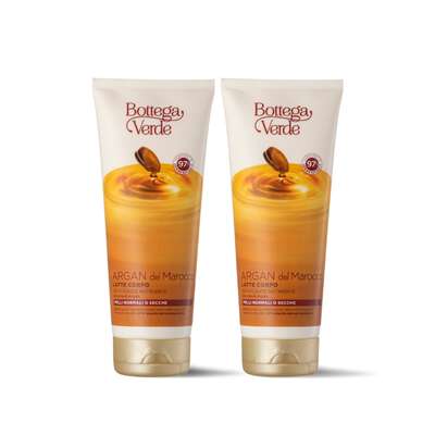 Oferta 2 unidades Leche corporal - suavizante y nutritiva - con aceite de Arg&aacute;n (200 ml) - pieles normales o secas