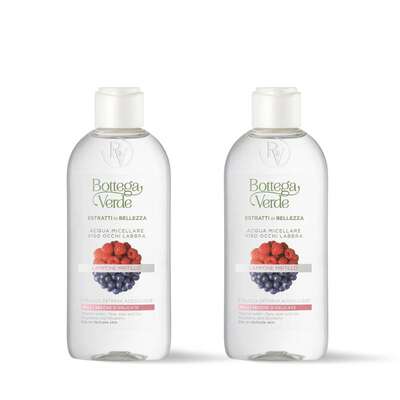 2 pieces Offer Estratti di bellezza - Micellar water - face, eyes and lips - Raspberry and Blueberry - removes make-up, cleanses and softens - dry or delicate skin (200 ml)