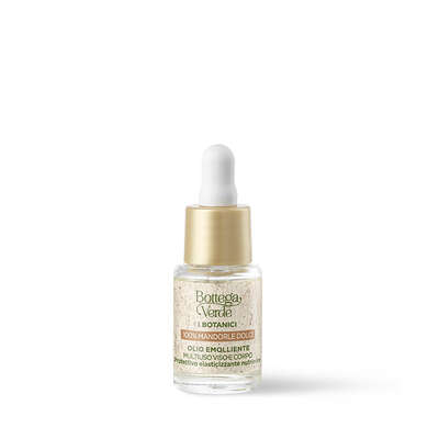 I Botanici - Aceite emoliente multiusos cara y cuerpo - 100 % Almendras dulces - Protector, elastizante y nutritivo (10 ml)