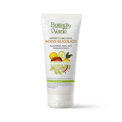 Estratti di bellezza - Maschera peel-off rinnovatrice - acido Glicolico estratti della Frutta - perfeziona leviga illumina - tutti i tipi di pelle