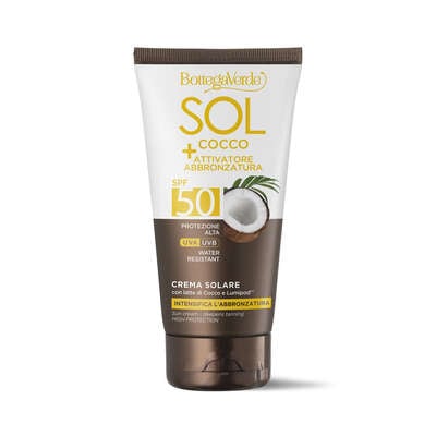 SOL Cocco + Tan Activator - Sun Cream - deepens tanning - with Coconut milk and Lumipod<TM/> (150 ml) - water resistant - high protection SPF50