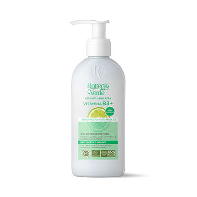 Vitamin B3+ - Face cleansing gel - Bergamot Vitamin B3 - purifying, evening, normalizing (200 ml) - combination or oily skin