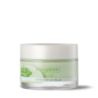 Aloe - Crema facial 24 horas - hidratante, calmante, iluminadora - con el 30 % de zumo de Aloe* ecológico (50 ml) - todo tipo de pieles