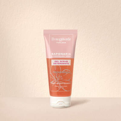 SAPONARIA AND PINK GRAPEFRUIT - Cleansing scrub gel - daily use - renewing (100 ml)