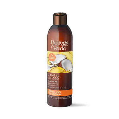Keratina e Cocco - Silkifying and smoothing shampoo - with Keratin and Coconut Milk (250 ml) - for those who have, or would like, straight hair